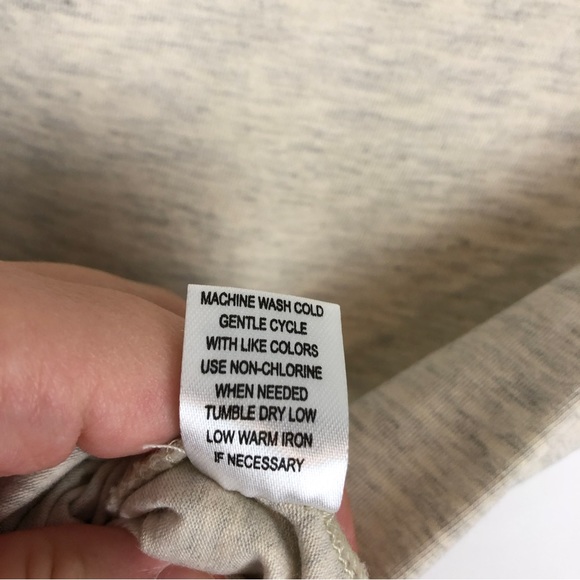 Splash Stretchy Baby Tee Heathered Beige Cropped Short Sleeve Tee - Picture 7 of 7